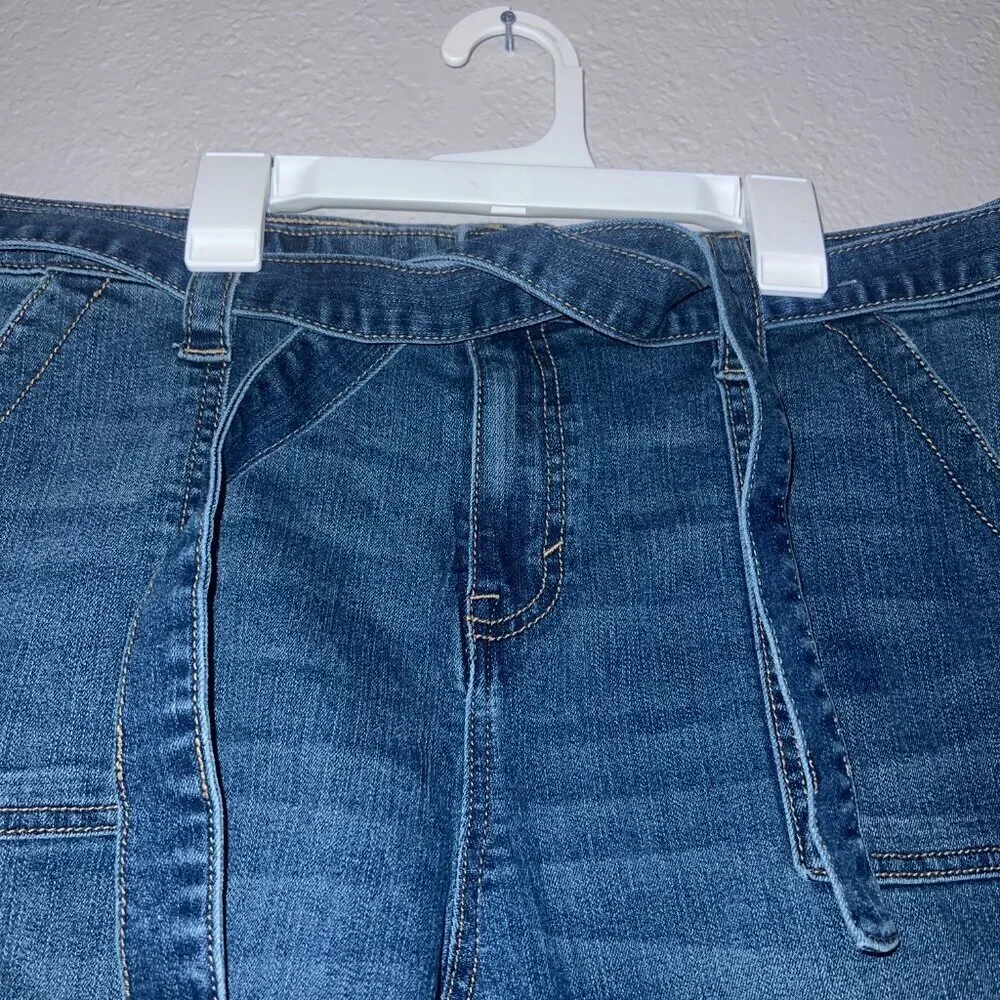 Style & Co Women Belted Short Denim Jean Shorts
